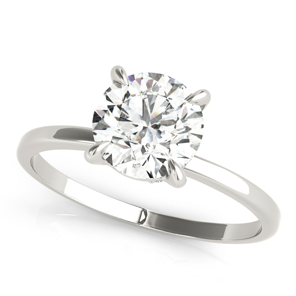 Hidden Halo Four-Prong Solitaire Setting